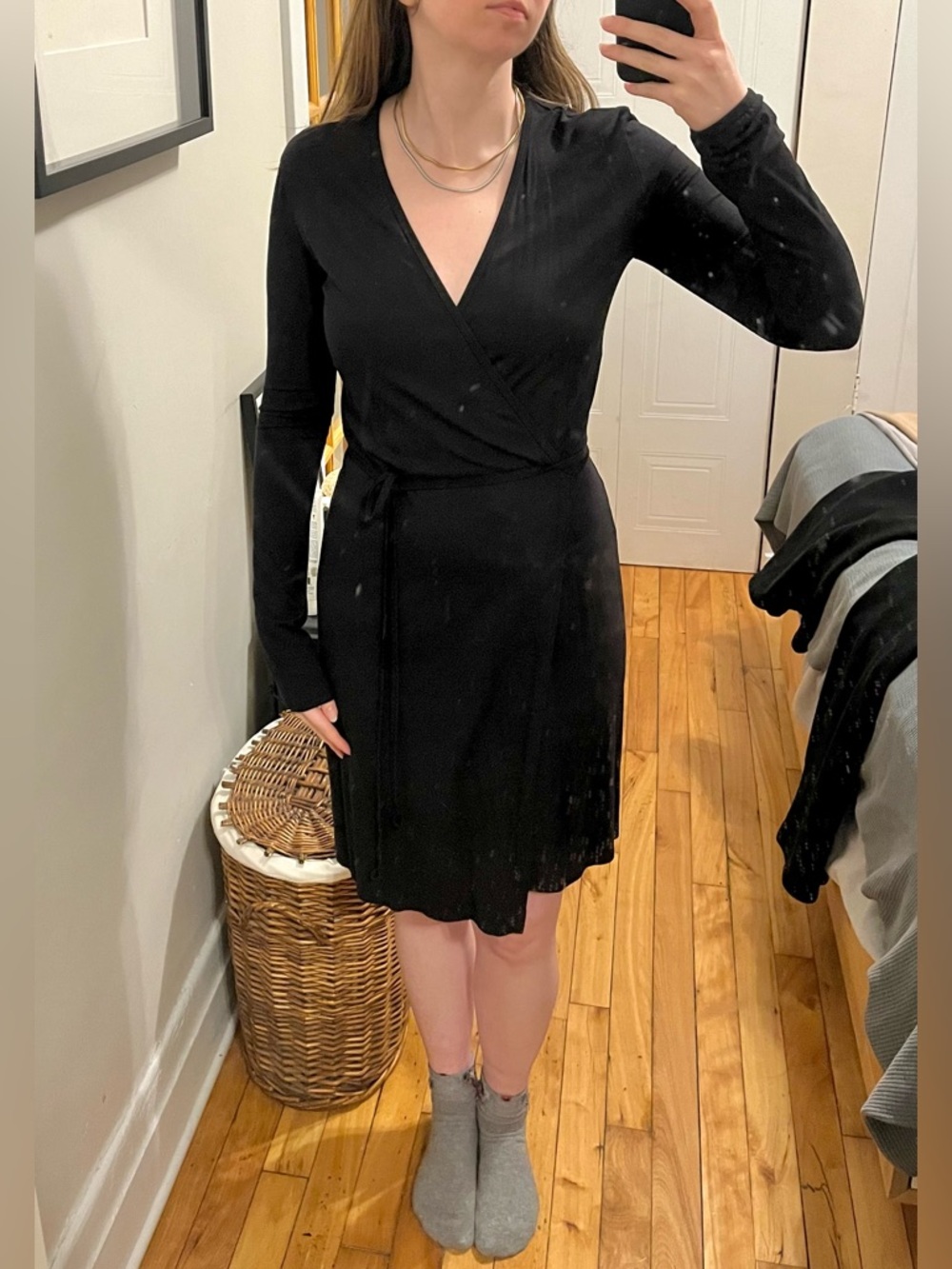 Classic Black Wrap Dress - Timeless Women's Style
